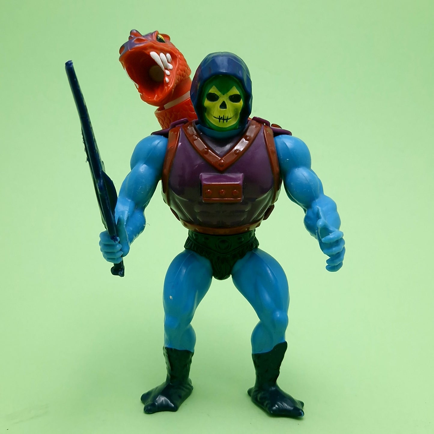 MASTERS OF THE UNIVERSE ☆ DRAGON BLASTER SKELETOR Vintage Figure ☆ MOTU Loose 80s Mattel Original