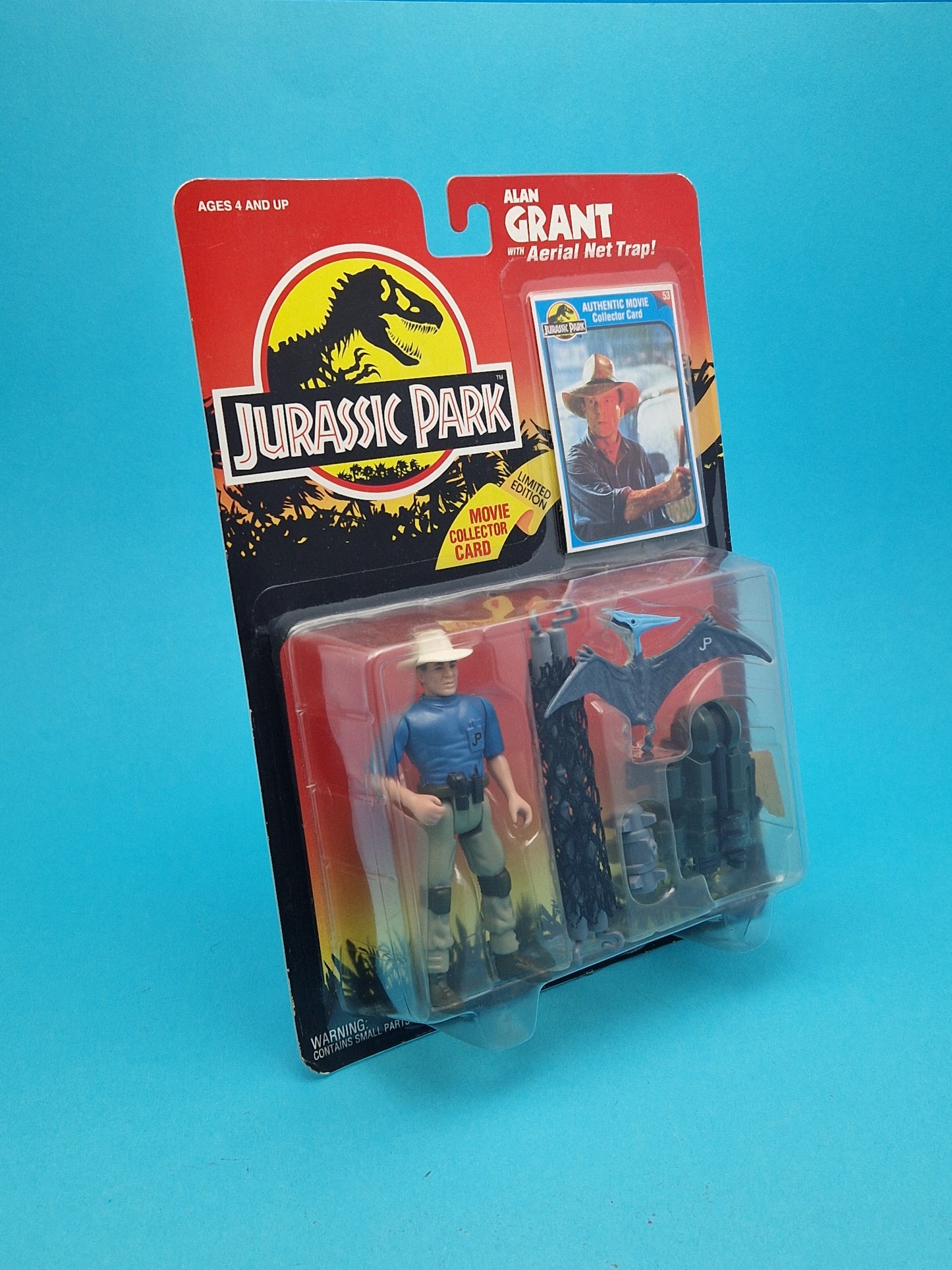 JURASSIC PARK ☆ ALAN GRANT Rare 3rd Edition MOVIE CARD Vintage Figure ☆ Sealed MOC World Carded