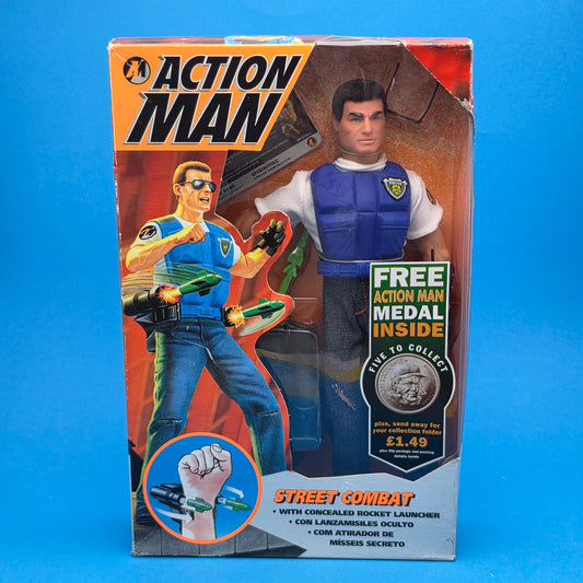 ACTION MAN ☆ STREET COMBAT Figure Doll ☆ Vintage HASBRO SEALED BOXED 90's