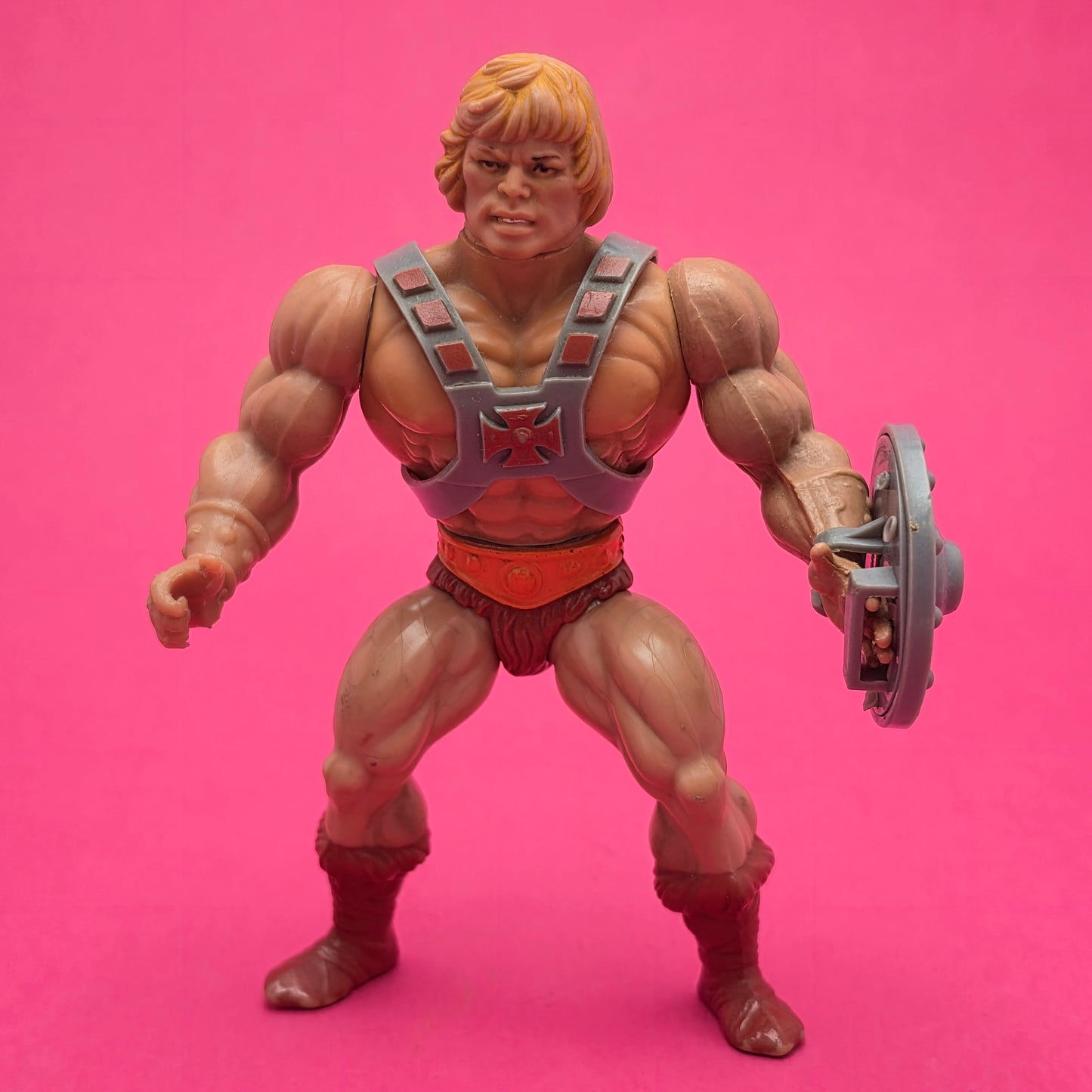 MASTERS OF THE UNIVERSE ☆ HE-MAN & BATTLE CAT Complete Vintage Figure ☆ MOTU 80s Mattel