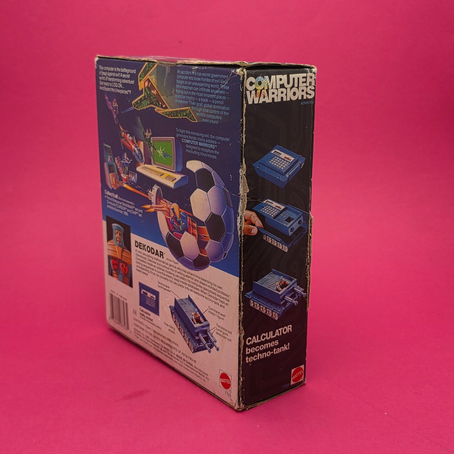 COMPUTER WARRIORS ☆ CALCULATOR Dekodar Figure Vehicle ☆ Sealed Boxed 80s Mattel