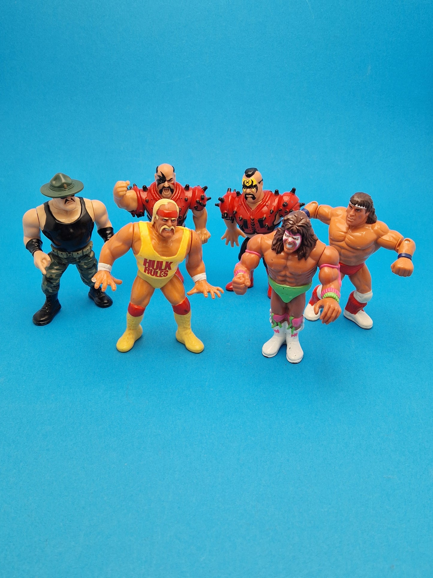 WWF HASBRO ☆ 6x Bundle LOD HULK WARRIROR SLAUGHTER TEXAS Vintage Wrestling Figure ☆ Original 90s