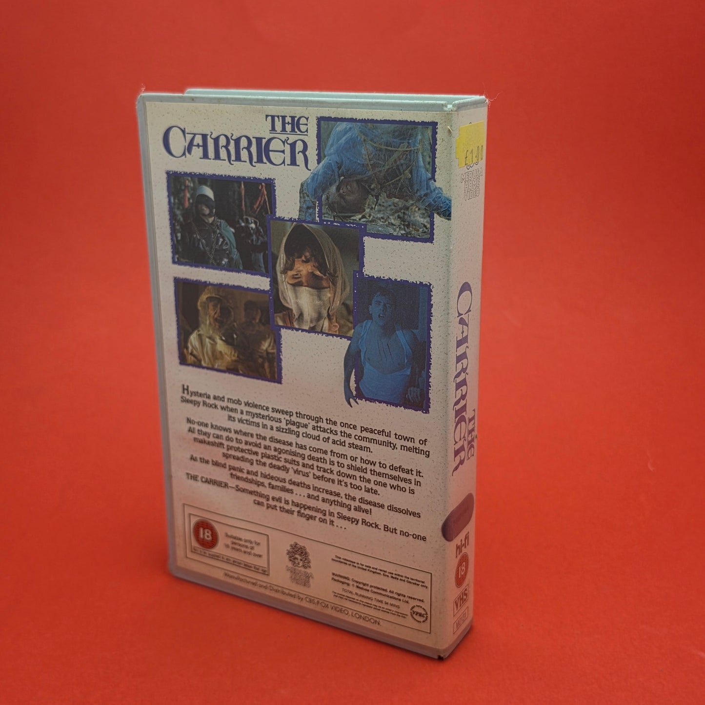 VHS Video ☆ THE CARRIER 1988 ☆ 18 Cert Big Box Ex Rental Vintage MEDUSA