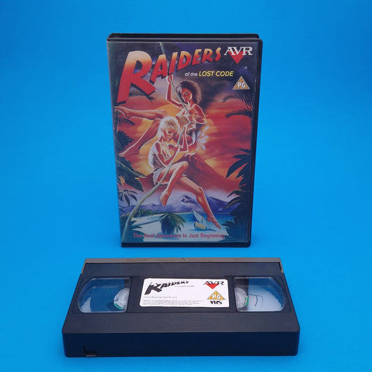 VHS Video ☆ RAIDERS OF THE LOST CODE ☆ 80s Big Box Ex Rental Vintage PG
