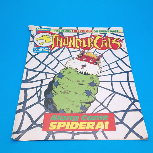 THUNDERCATS COMIC ☆ Vol 40 Vintage Original ☆ 80s Marvel Along came Spidera