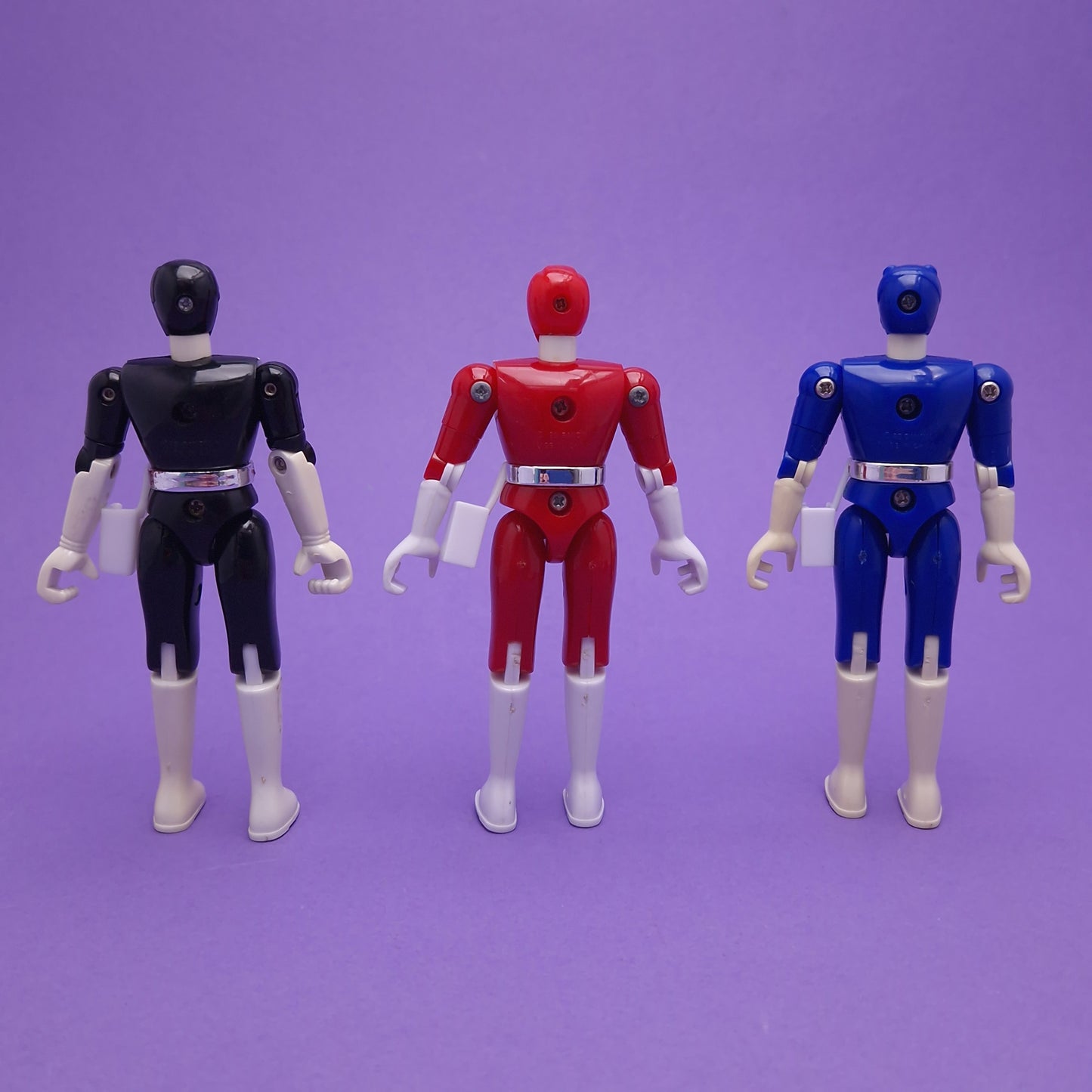 POWER RANGERS MMPR ☆ BLACK BLUE RED Rangers Figures ☆ Vintage Bandai 90s