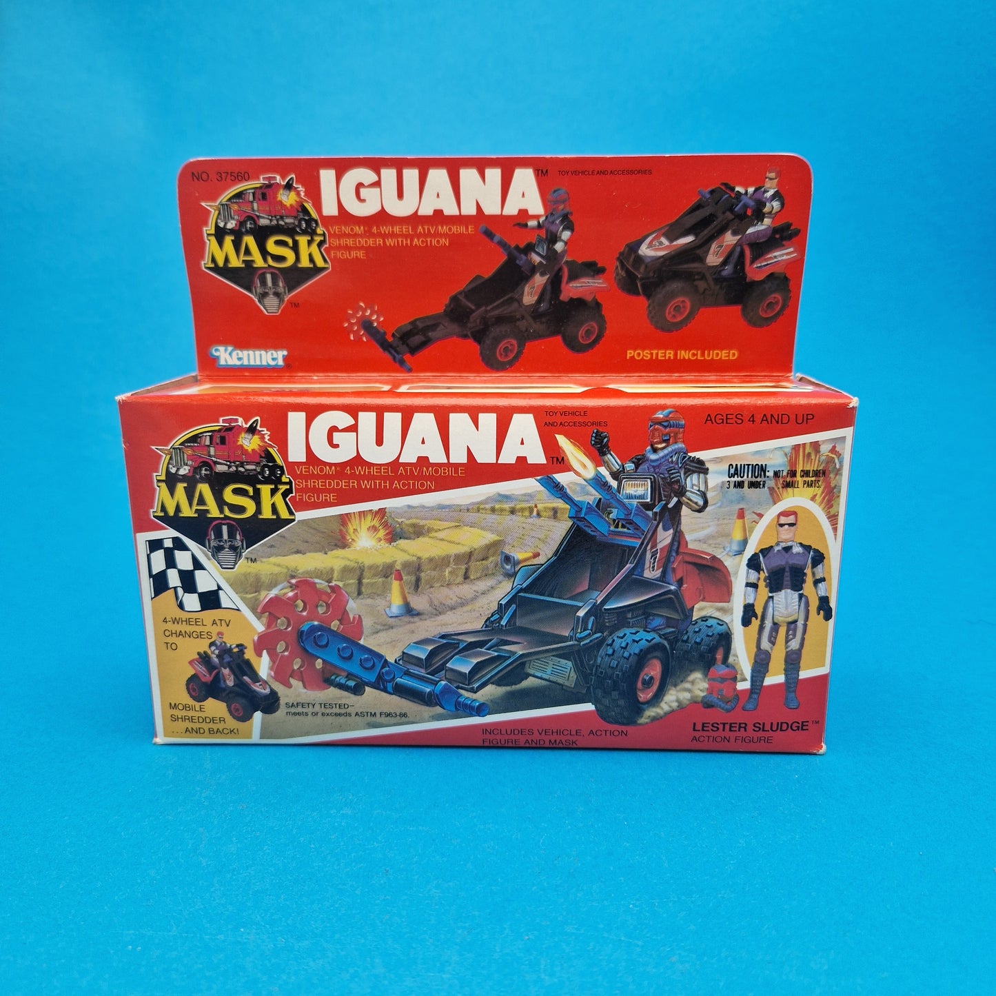 M.A.S.K ☆ IGUANA Lester Sludge Figure Vehicle ☆ US Sealed Boxed 80s Kenner MASK Vintage