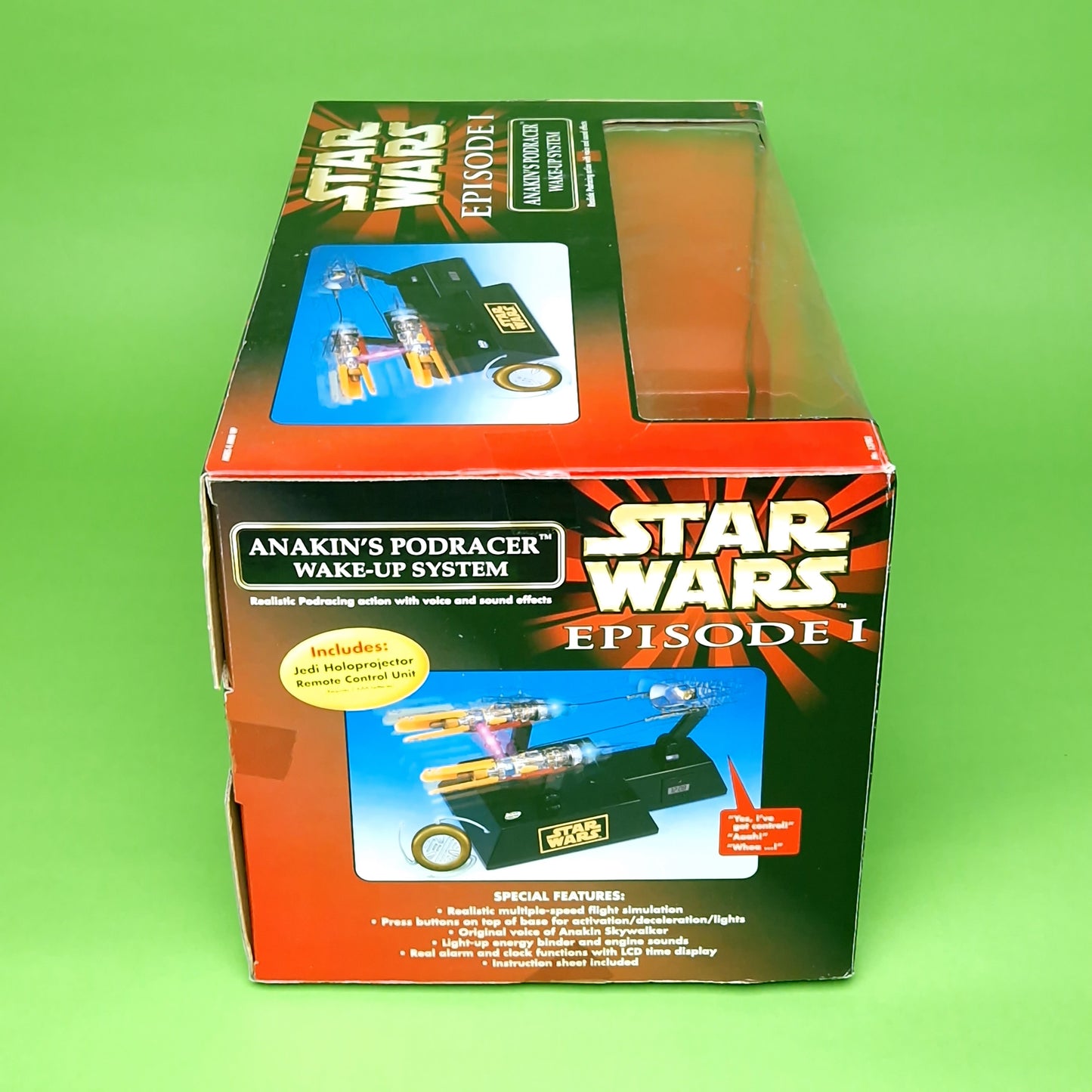 STAR WARS EPISODE 1 ☆ ANAKIN SKYWALKER'S PODRACER Wake Up System Alarm Clock ☆ MISB Boxed Sealed