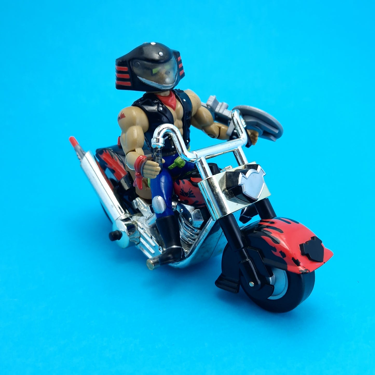 BIKER MICE FROM MARS ☆ THROTTLE & MARTIAN MONSTER BIKE Vintage Figure ☆ 90s Loose BMFM