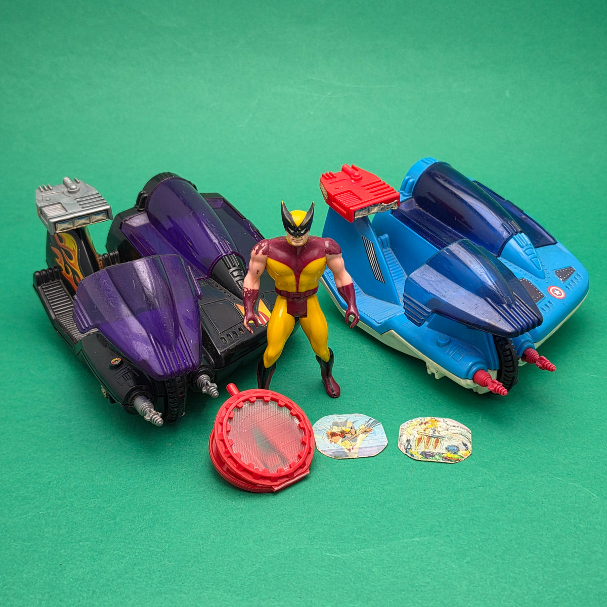 MARVEL SECRET WARS ☆ TURBO & DOOM CYCLE WOLVERINE Action Figure ☆ 80s Mattel