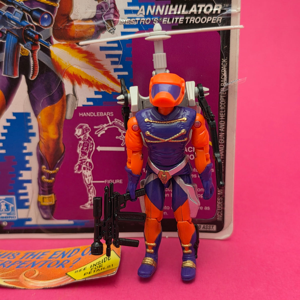 GI JOE ☆ ANNIHILATOR Action Figure Complete ☆ Action Force Hasbro 1989 Card