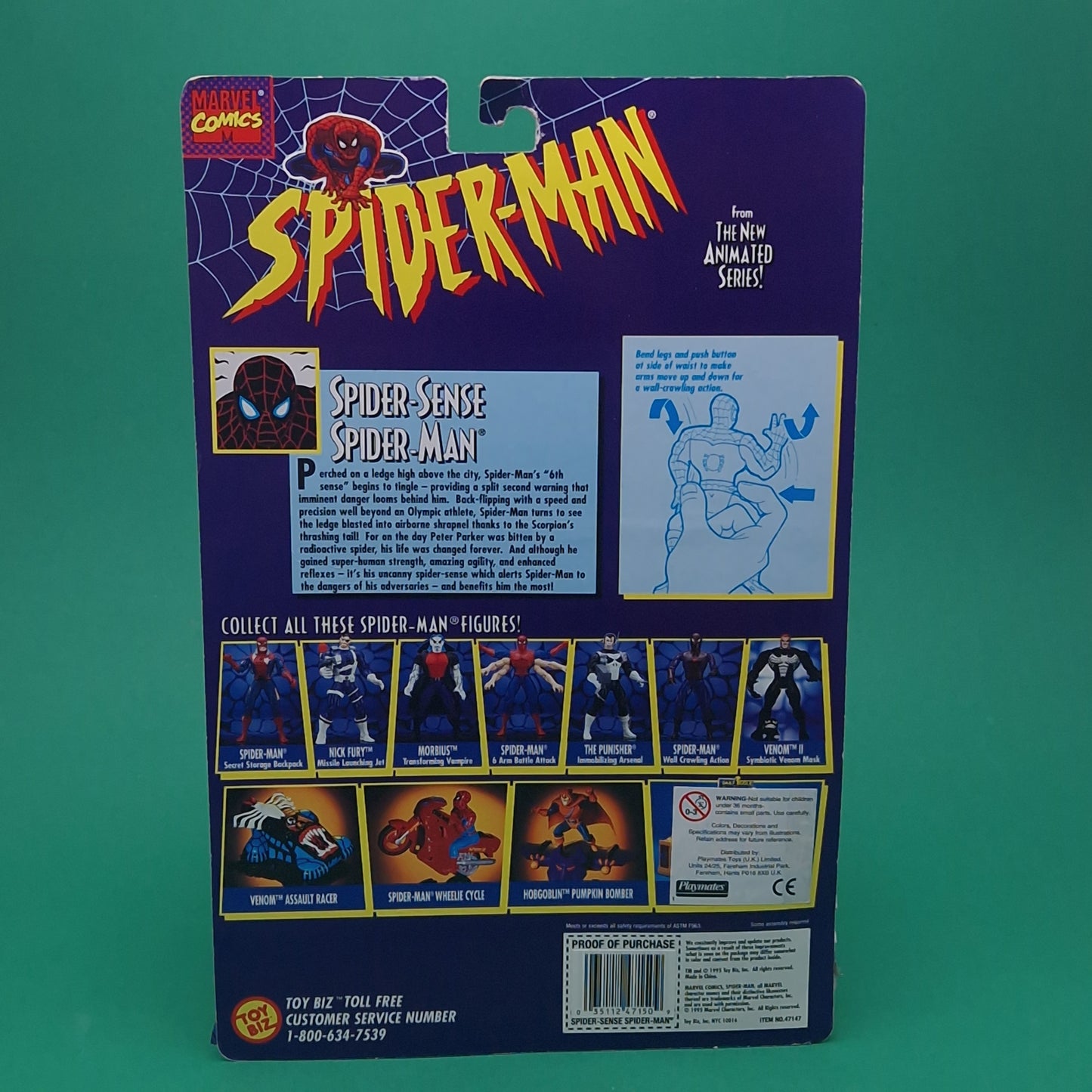 SPIDER-MAN ANIMATED SERIES ☆ SPIDER-SENSE Action Figure ☆ Marvel Toybiz 90s