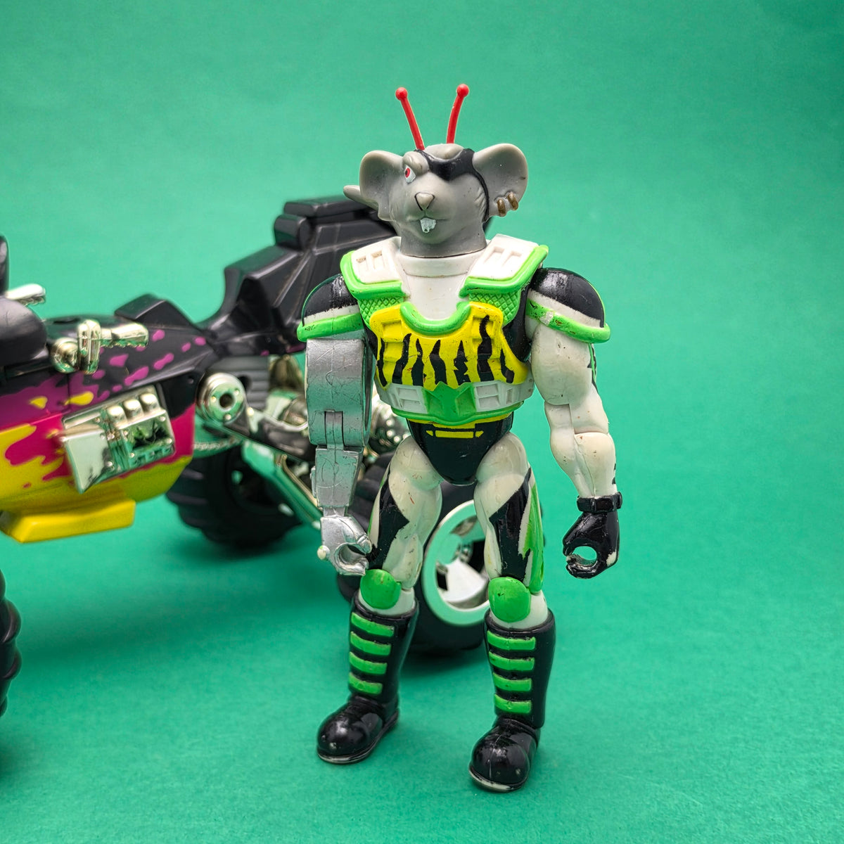 BIKER MICE FROM MARS ☆ VINNIE RATTLER ATV & MODO Offroad Bros Figure ☆ 90s