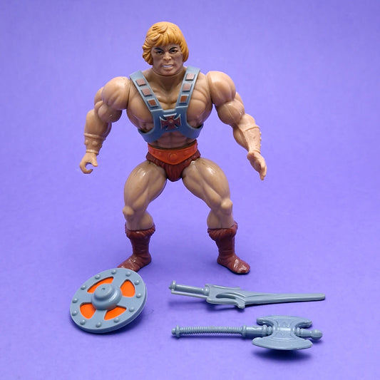 MASTERS OF THE UNIVERSE ☆ HE-MAN Complete Taiwan Vintage Figure ☆ MOTU Loose 80s Mattel Original