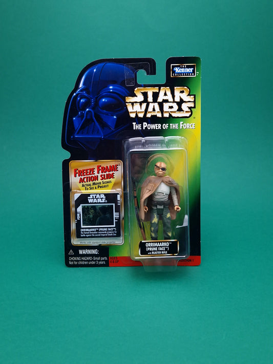 STAR WARS POTF ☆ Freeze Frame ORRIMAARKO PRUNE FACE Figure ☆ MOC Sealed Carded Kenner Power of the Force