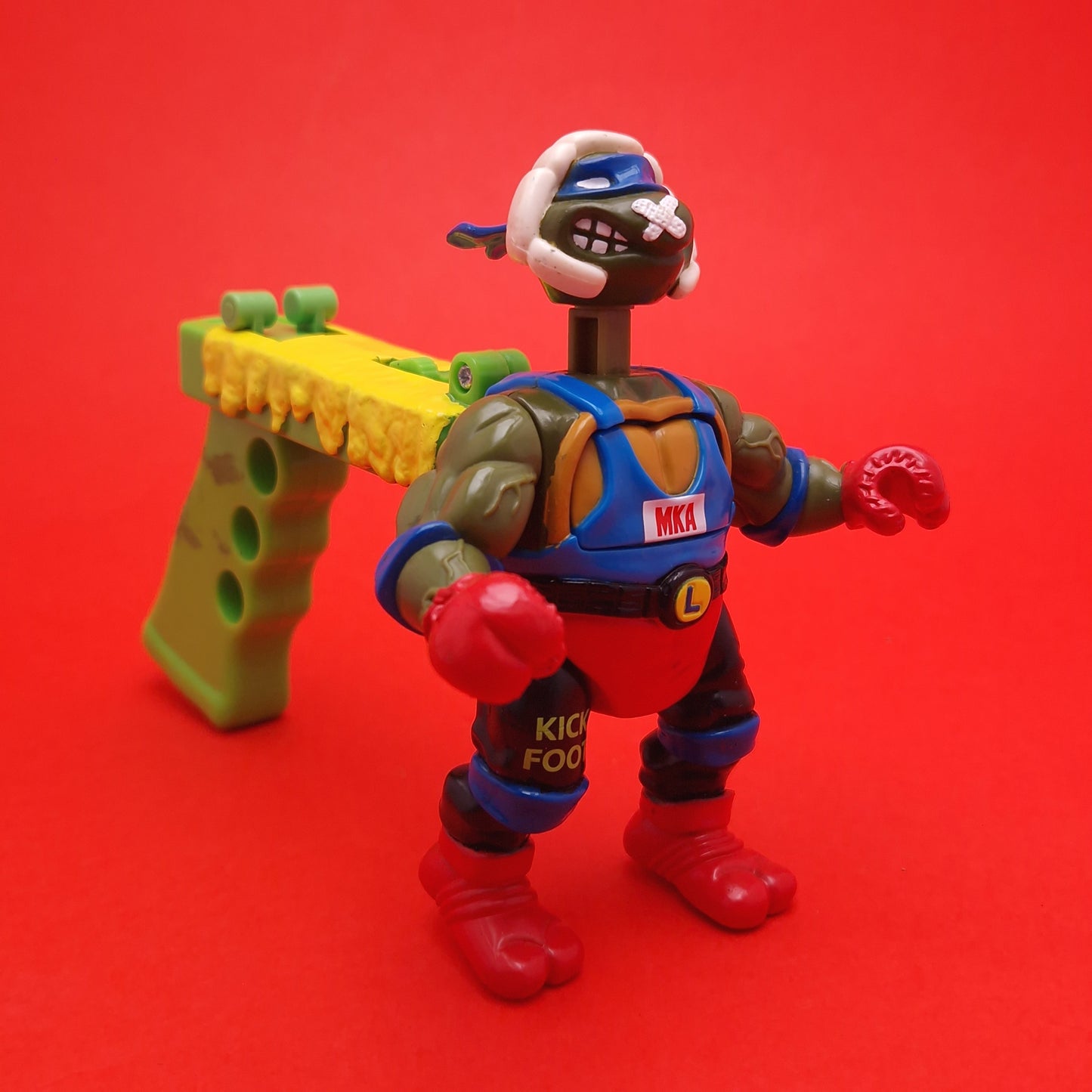 TEENAGE MUTANT NINJA TURTLES ☆ Kowabunga Kickboxin' Leo Vintage Action Figure ☆ Loose