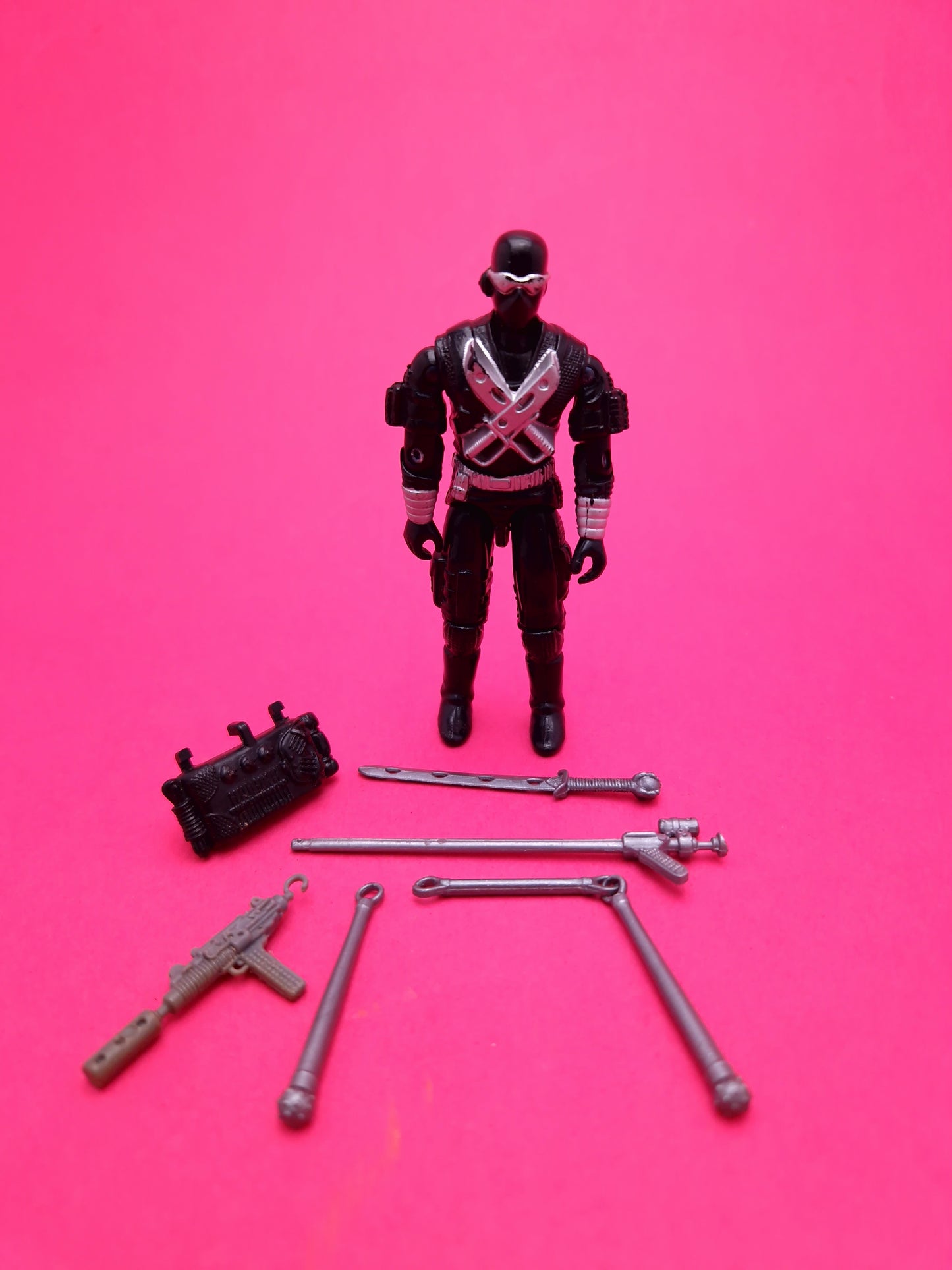 GI JOE ☆ SNAKE EYES V3 Action Figure ☆ Vintage Action Force Hasbro 1989