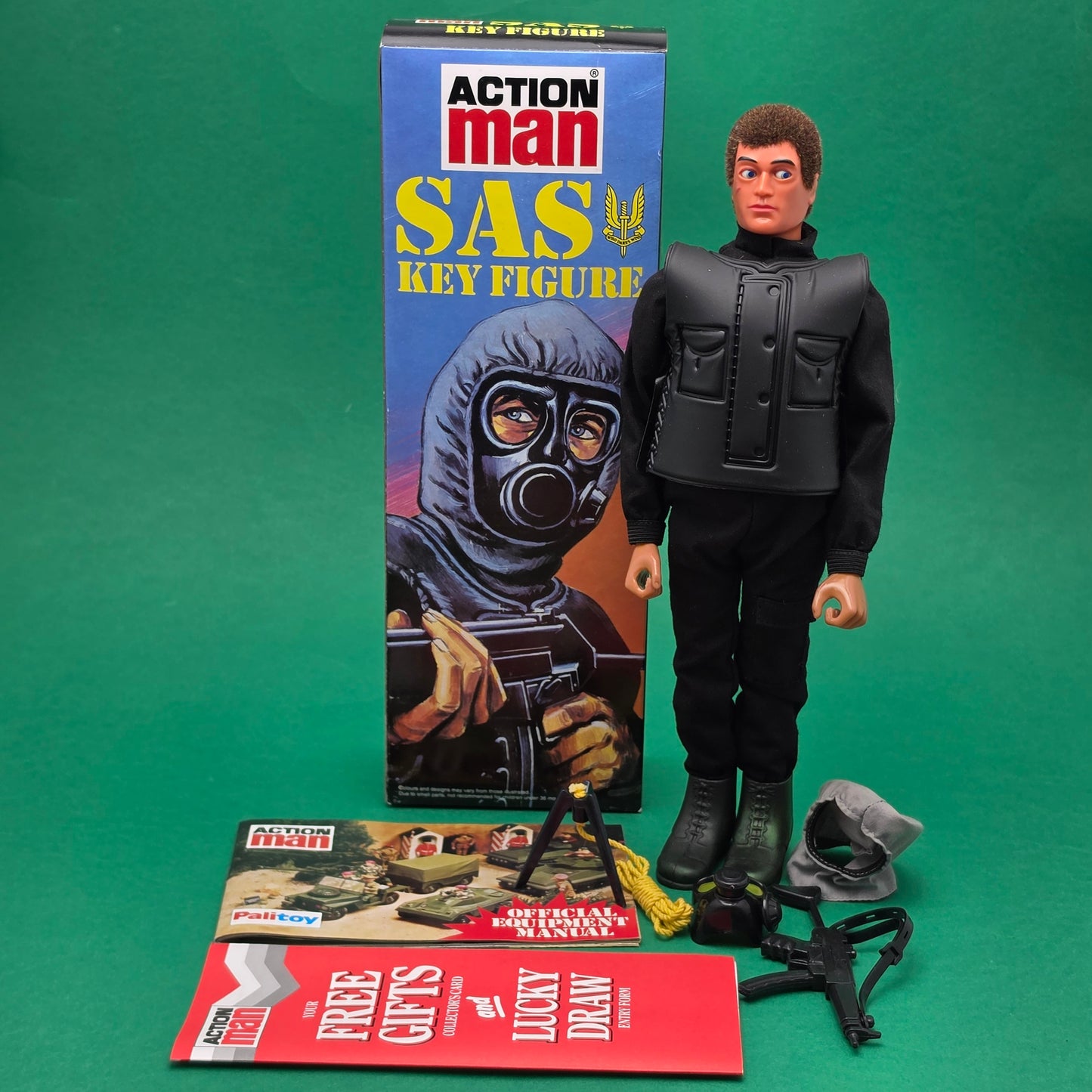 ACTION MAN ☆ SAS KEY FIGURE Eagle Eyes & PARACHUTE ATTACK 40th Anniversary ☆ Boxed
