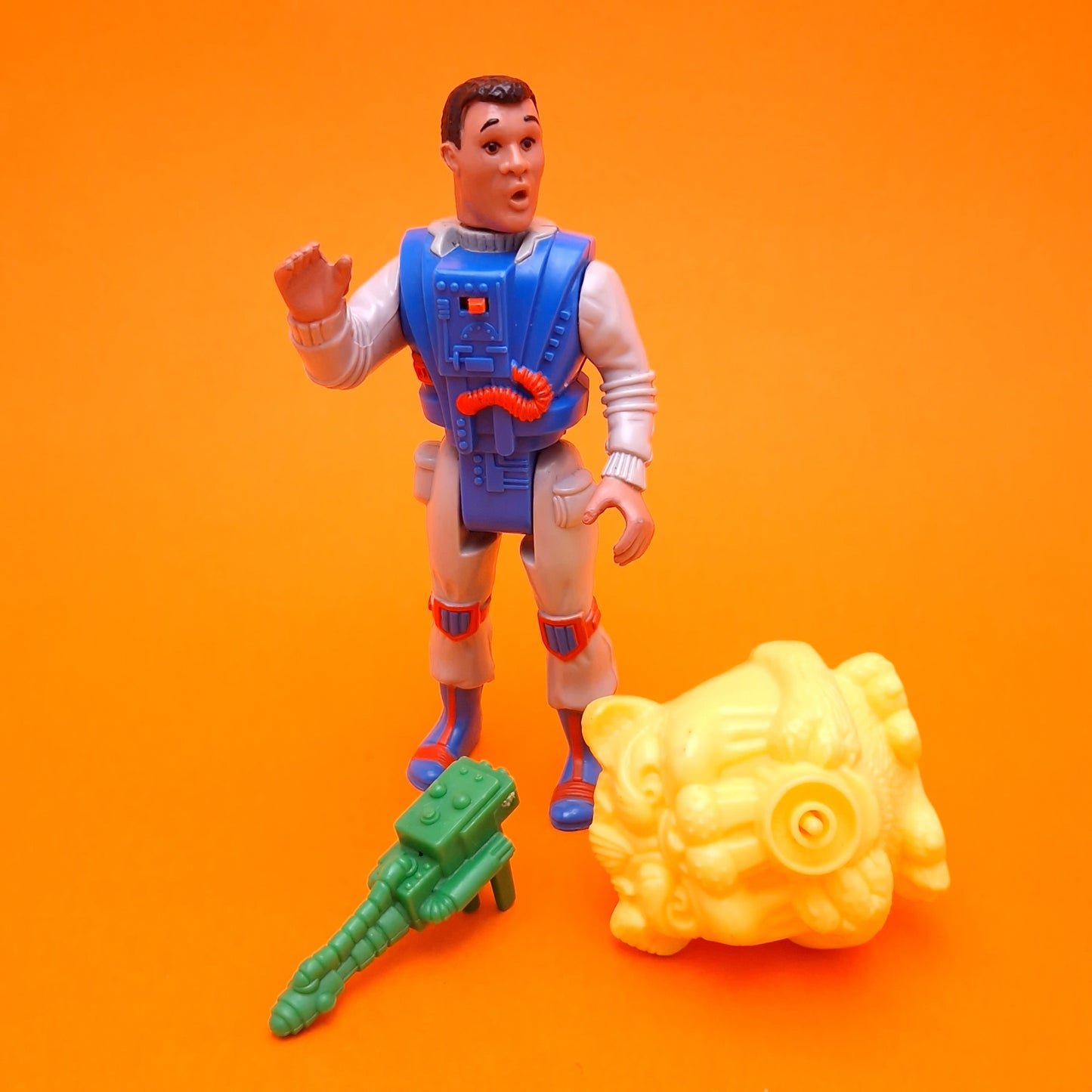 GHOSTBUSTERS ☆ WINSTON ZEDDMORE SCREAMING HEROES Figure COMPLETE ☆ Loose 80s Kenner Original