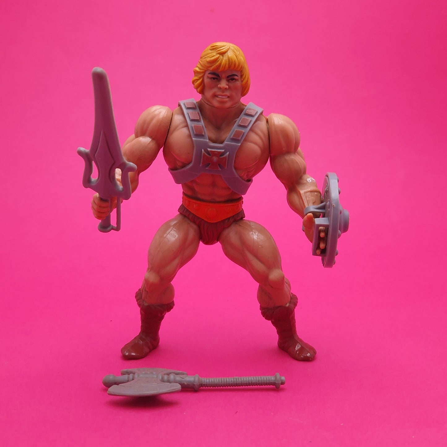 MASTERS OF THE UNIVERSE ☆ HE-MAN & WIND RAIDER Vintage Figure ☆ MOTU Loose 80s Mattel Original