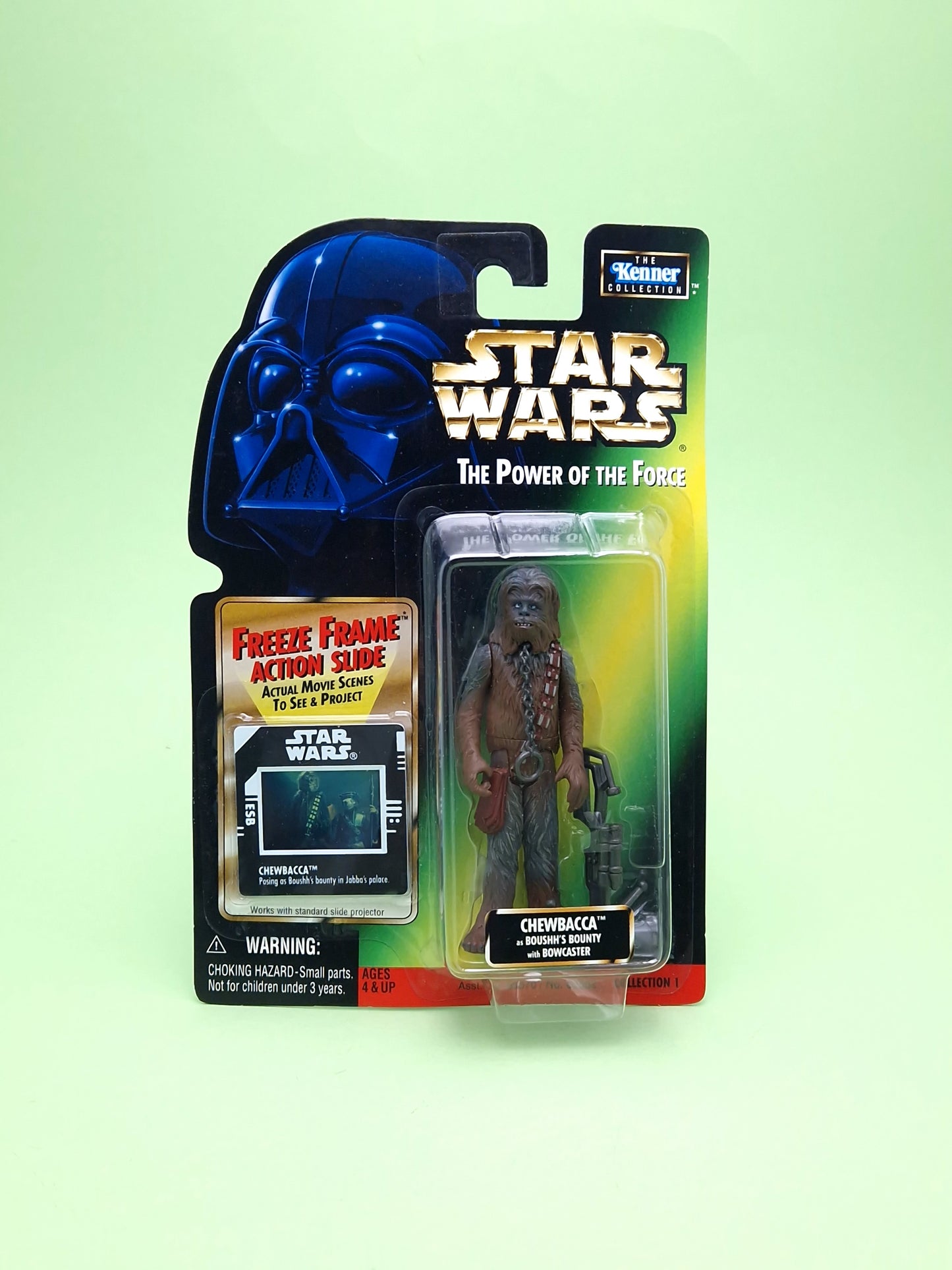 STAR WARS POTF ☆ Freeze Frame CHEWBACCA Figure ☆ MOC Sealed Carded Kenner Power of the Force