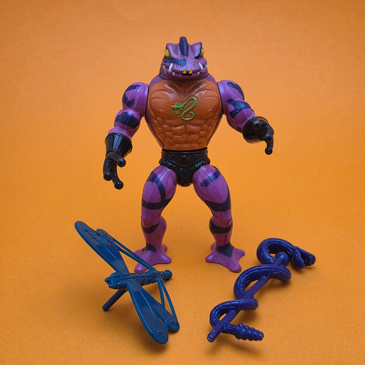 MASTERS OF THE UNIVERSE ☆ TUNG LASHOR Vintage Figure ☆ MOTU Loose 80s Mattel