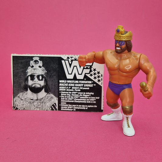 WWF HASBRO MACHO KING RANDY SAVAGE Vintage Wrestling Figure ☆ Original 90s Series 2