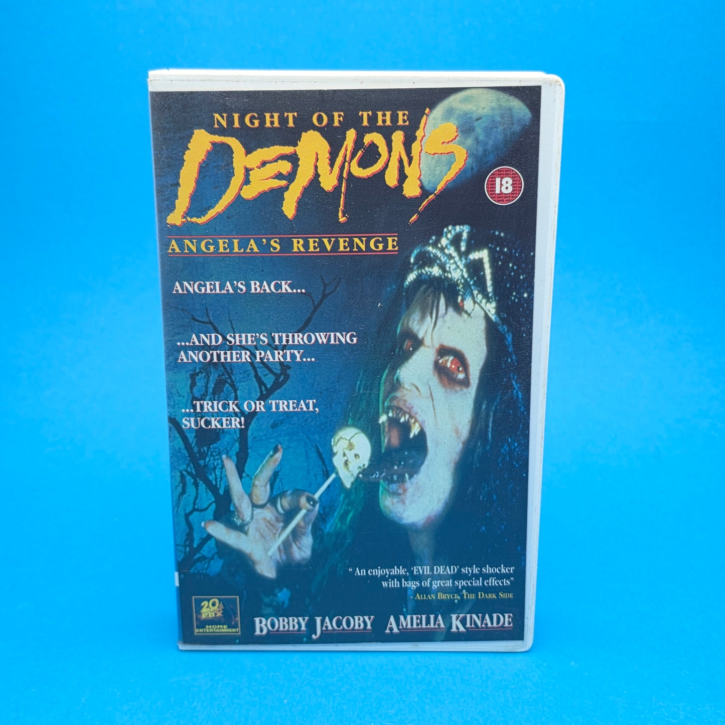 VHS Video ☆ NIGHT OF DEMONS ANGELAS REVENGE ☆ 18 Cert Big Box Ex Rental Vintage