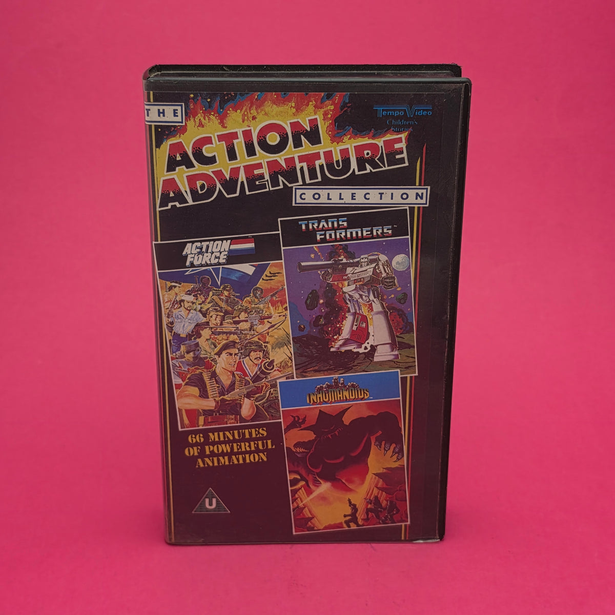 VHS Video ☆ ACTION ADVENTURE COLLECTION TRANSFORMERS INHUMANOIDS FORCE ☆ U Cert Vintage Tape