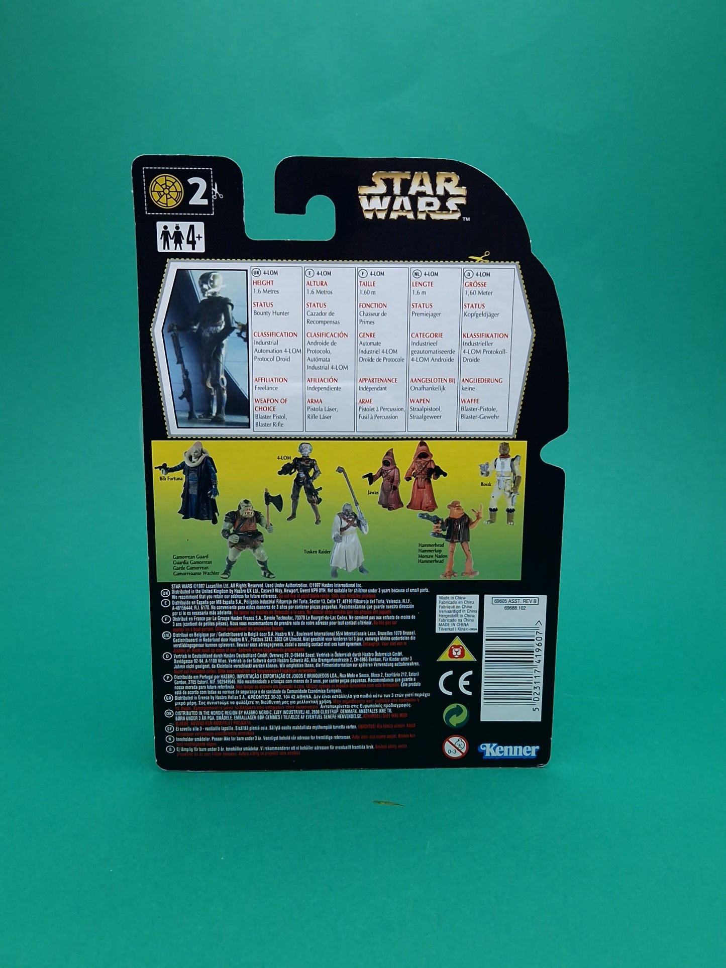 STAR WARS POTF ☆ 4-LOM Figure ☆ MOC Sealed Carded Kenner Power of the Force