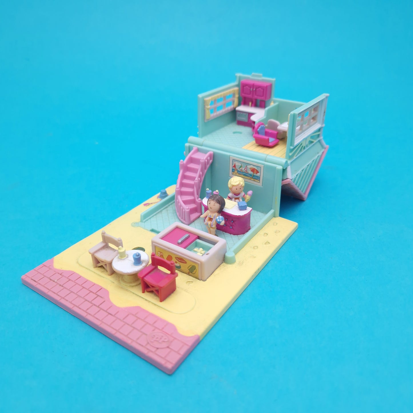 POLLY POCKET ☆ BEACH CAFE Vintage Figure Playset Complete ☆ Original 1993