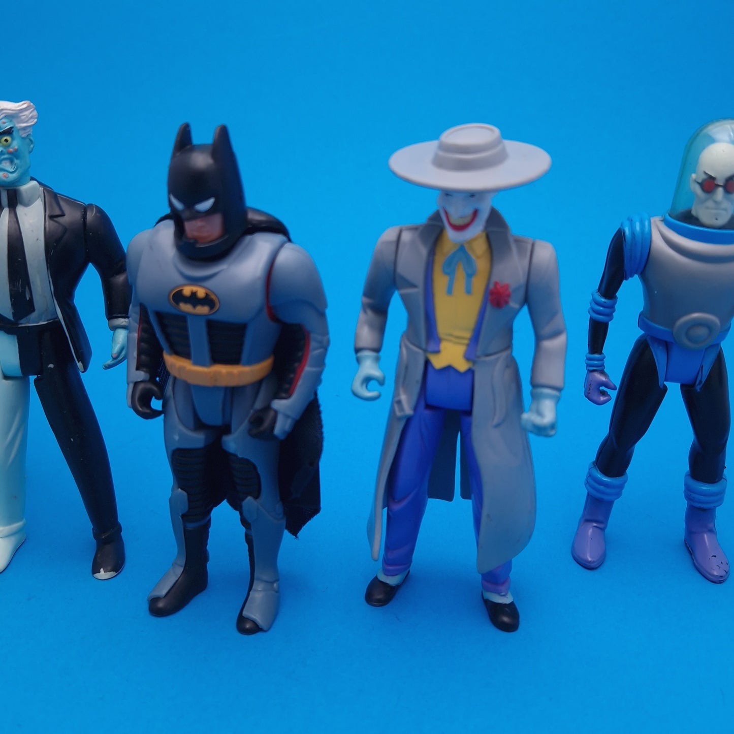 BATMAN THE ANIMATED SERIES ☆ 5x Bundle Snap-on Robin Armour Bruce Wayne Figure ☆ Vintage 90s Kenner