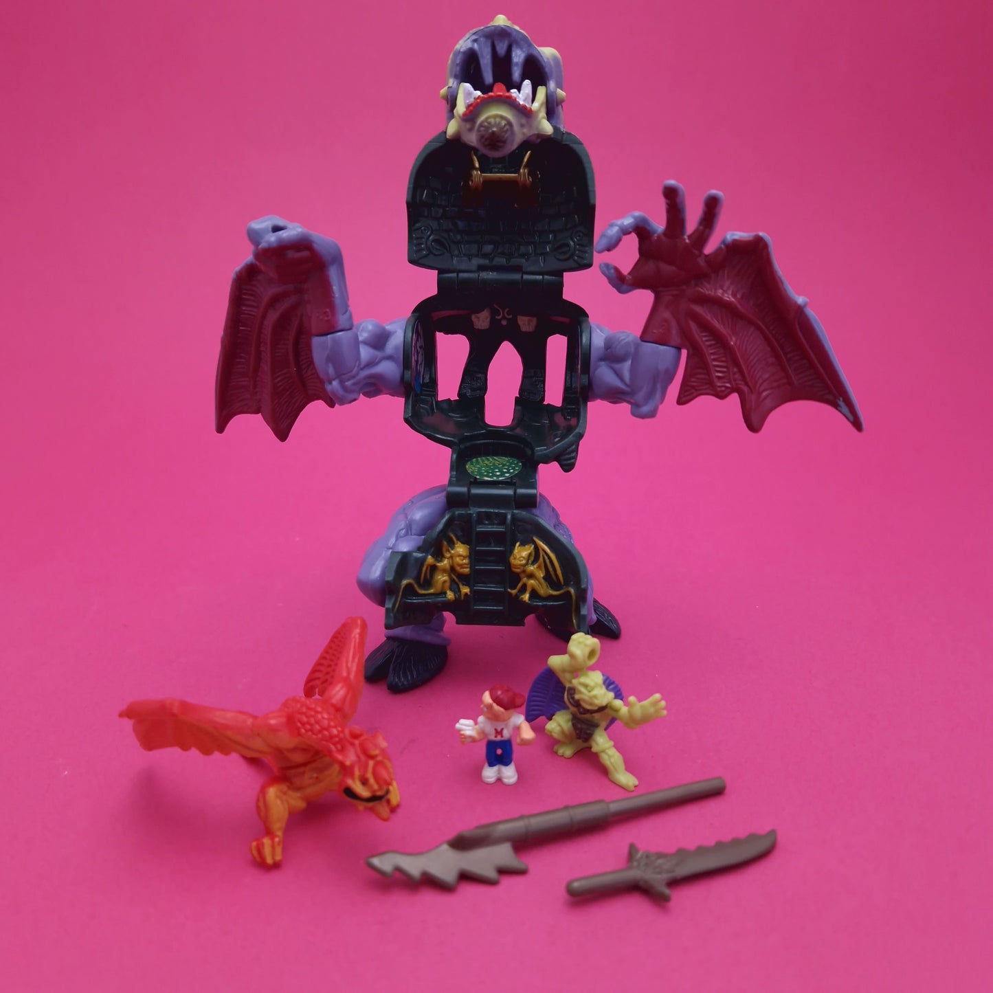 MIGHTY MAX ☆ SHATTERS GARGOYLE Battle Warrior Vintage Figure Playset ☆ Loose