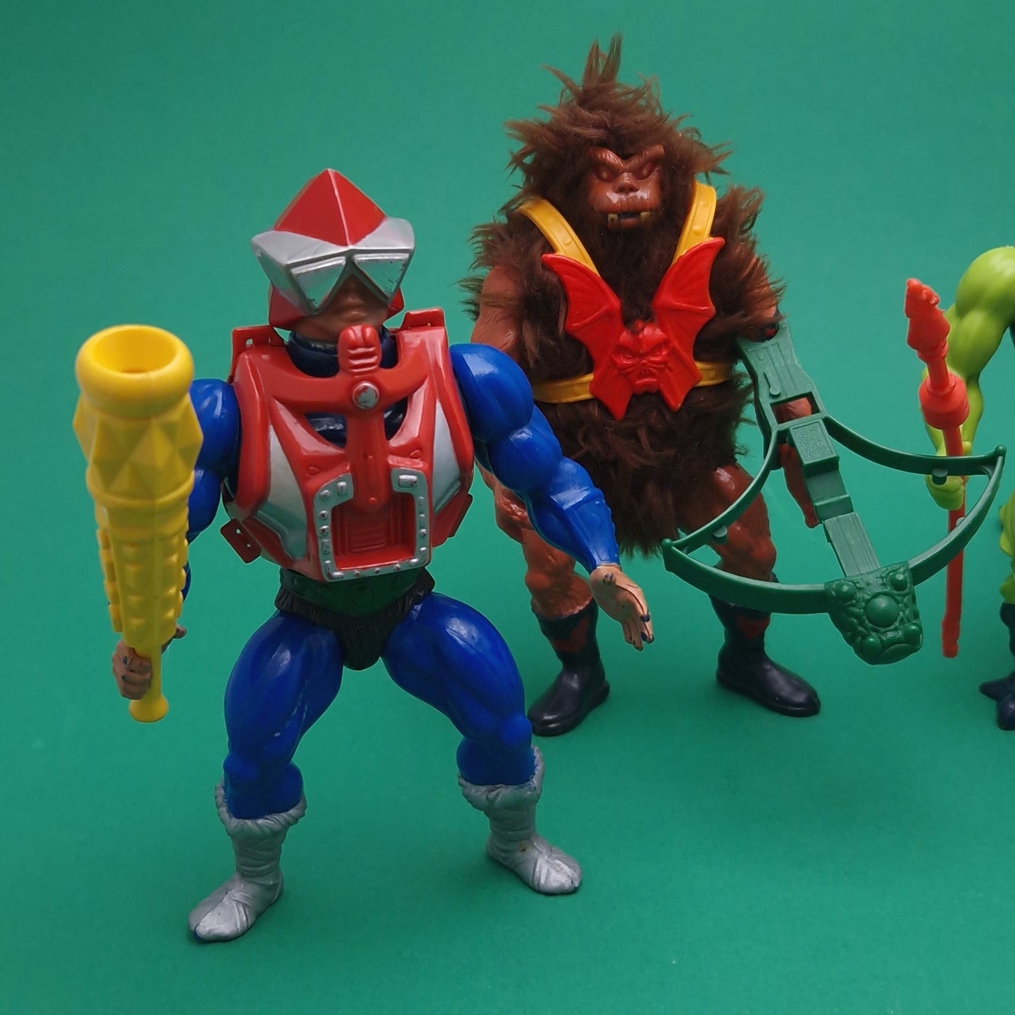 MASTERS OF THE UNIVERSE ☆ Bundle WHIPLASH GRIZZLOR MEKANECK MANTENNA Vintage Figure ☆ MOTU Loose 80s Mattel Original