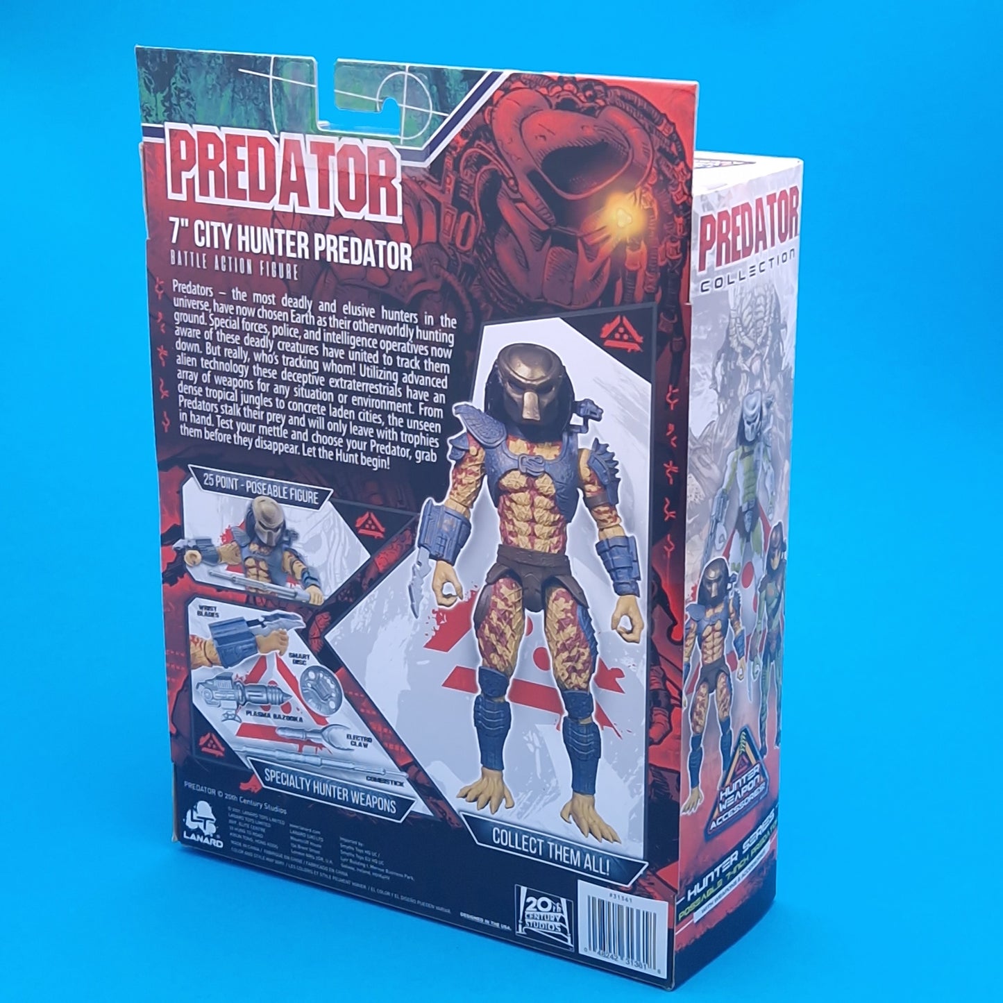 PREDATOR COLLECTION ☆ 7" CITY HUNTER PREDATOR Boxed Action Figure ☆ Sealed Lanard