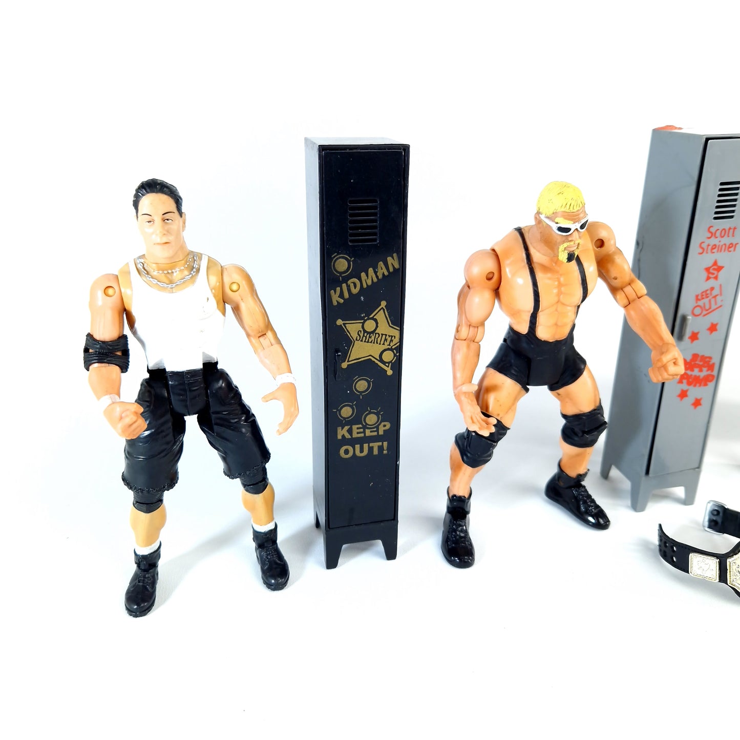 WCW TOYBIZ ☆ Nitro Champions 2 Wrestling Figure Playset Steiner Vicious Kidman Vivid 2001 Vintage Figure ☆ Loose