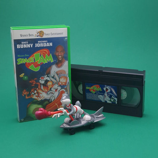 SPACE JAM MOVIE ☆ BUGS BUNNY & VHS Bundle Action Figure ☆ Vintage Playmates Original 90s Loose