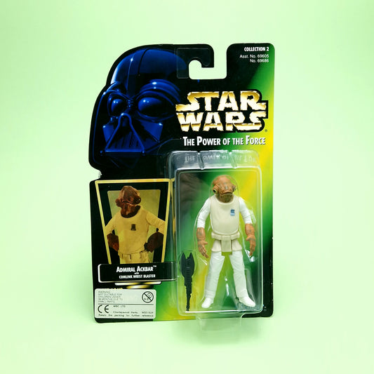 STAR WARS POTF ☆ ADMIRAL ACKBAR Figure ☆ MOC Sealed Carded Kenner Power of the Force
