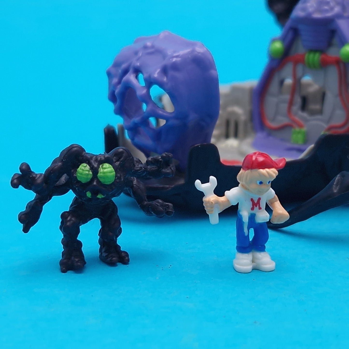 MIGHTY MAX ☆ TRAPPED BY ARACHNOID Doom Zone Vintage Figure Playset ☆ 90s