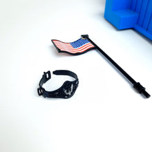 Load image into Gallery viewer, WWF HASBRO ☆ Square Black Turnbuckle RING Complete With Flag &amp; RARE On/Off Soundboard Vintage Wrestling ☆ 90s
