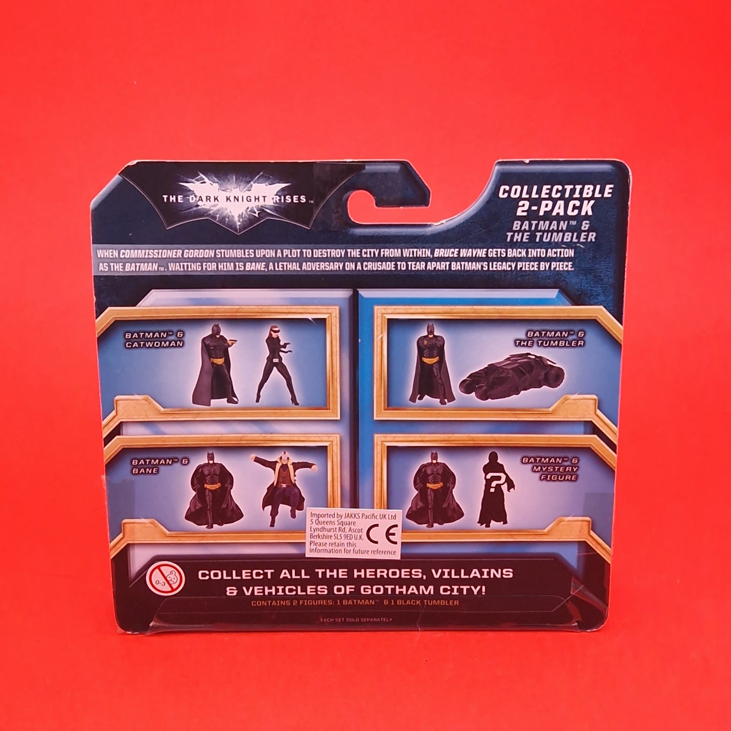 DC COMICS ☆ BATMAN THE DARK KNIGHT RISES Collectible 2-Pack Tumbler Batmobile ☆ Jakks