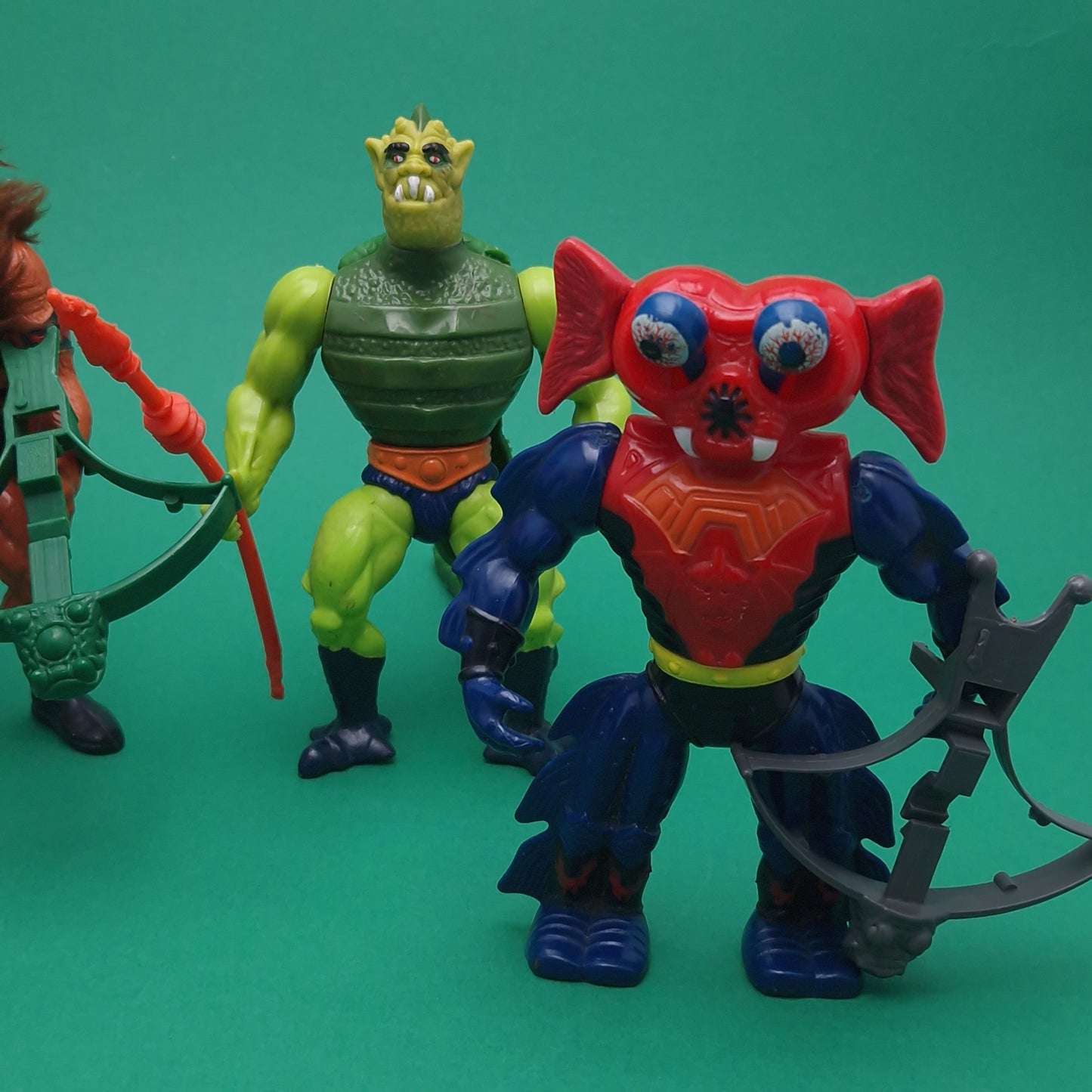 MASTERS OF THE UNIVERSE ☆ Bundle WHIPLASH GRIZZLOR MEKANECK MANTENNA Vintage Figure ☆ MOTU Loose 80s Mattel Original