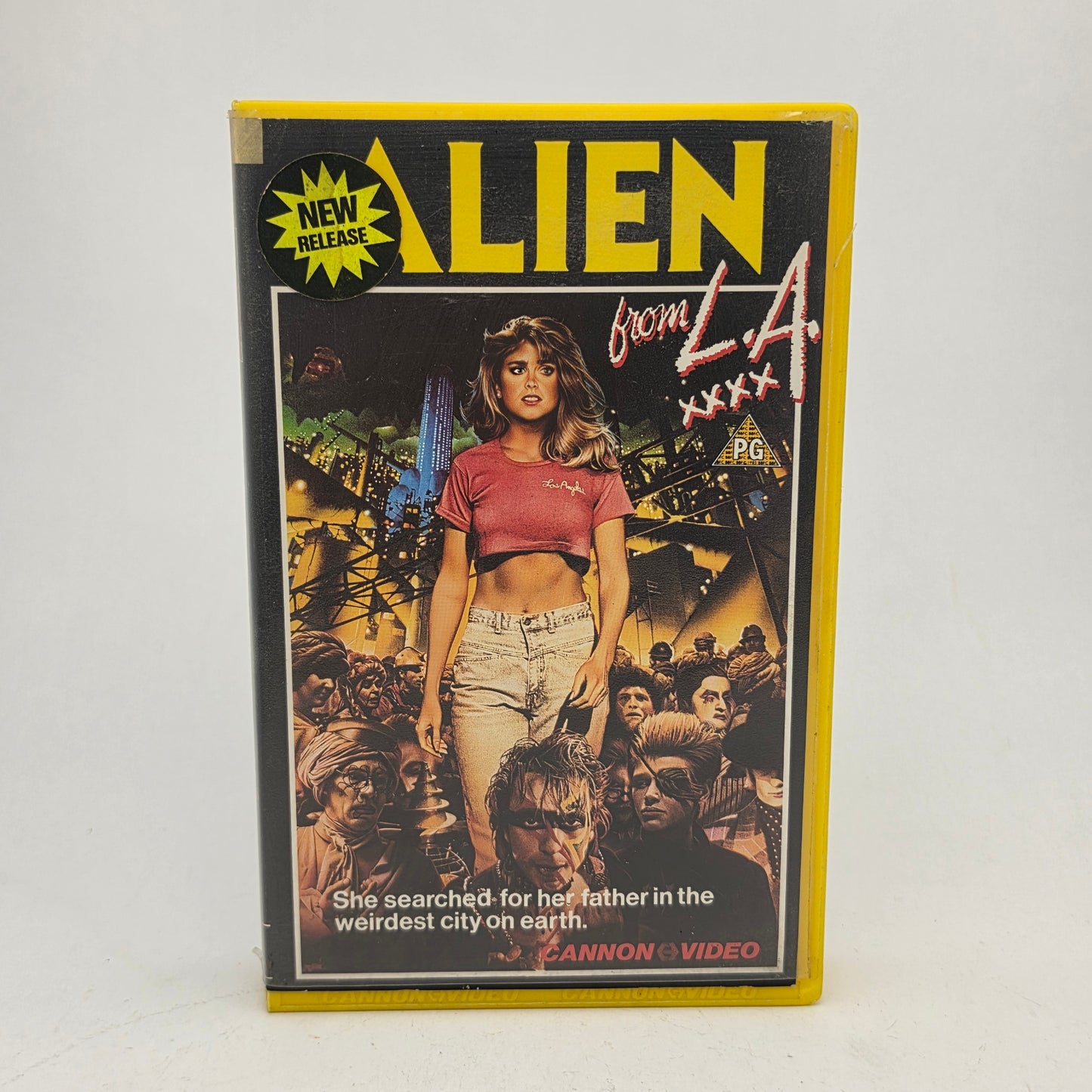 VHS Video ☆ ALIEN FROM L.A. CANNON FILMS 1st UK 1988 Albert Pyun ☆ PG Cert Big Box Ex Rental Vintage