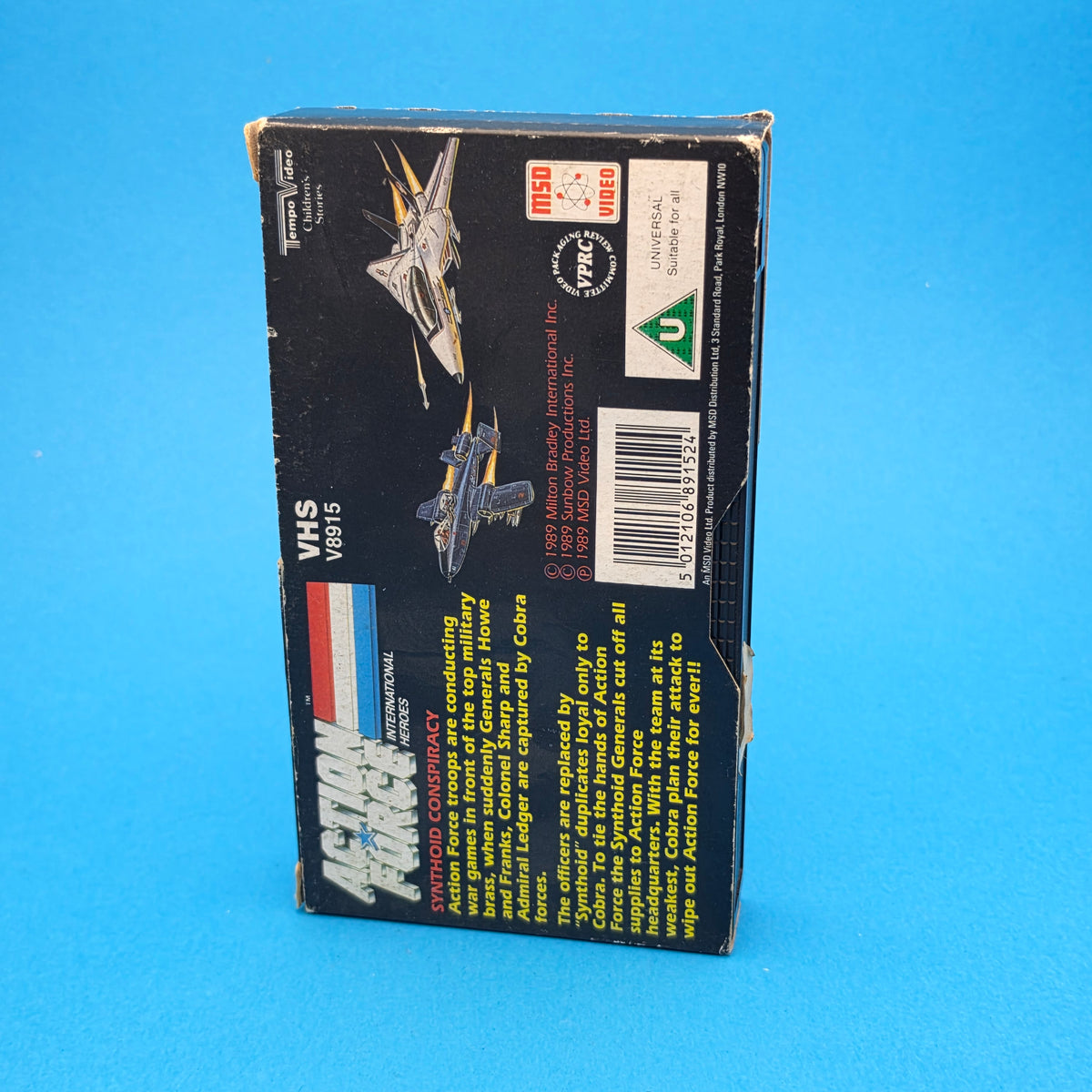 VHS Video ☆ ACTION FORCE SYTHOID CONSPIRACY ☆ U Cert Vintage Tape RARE Sleeve