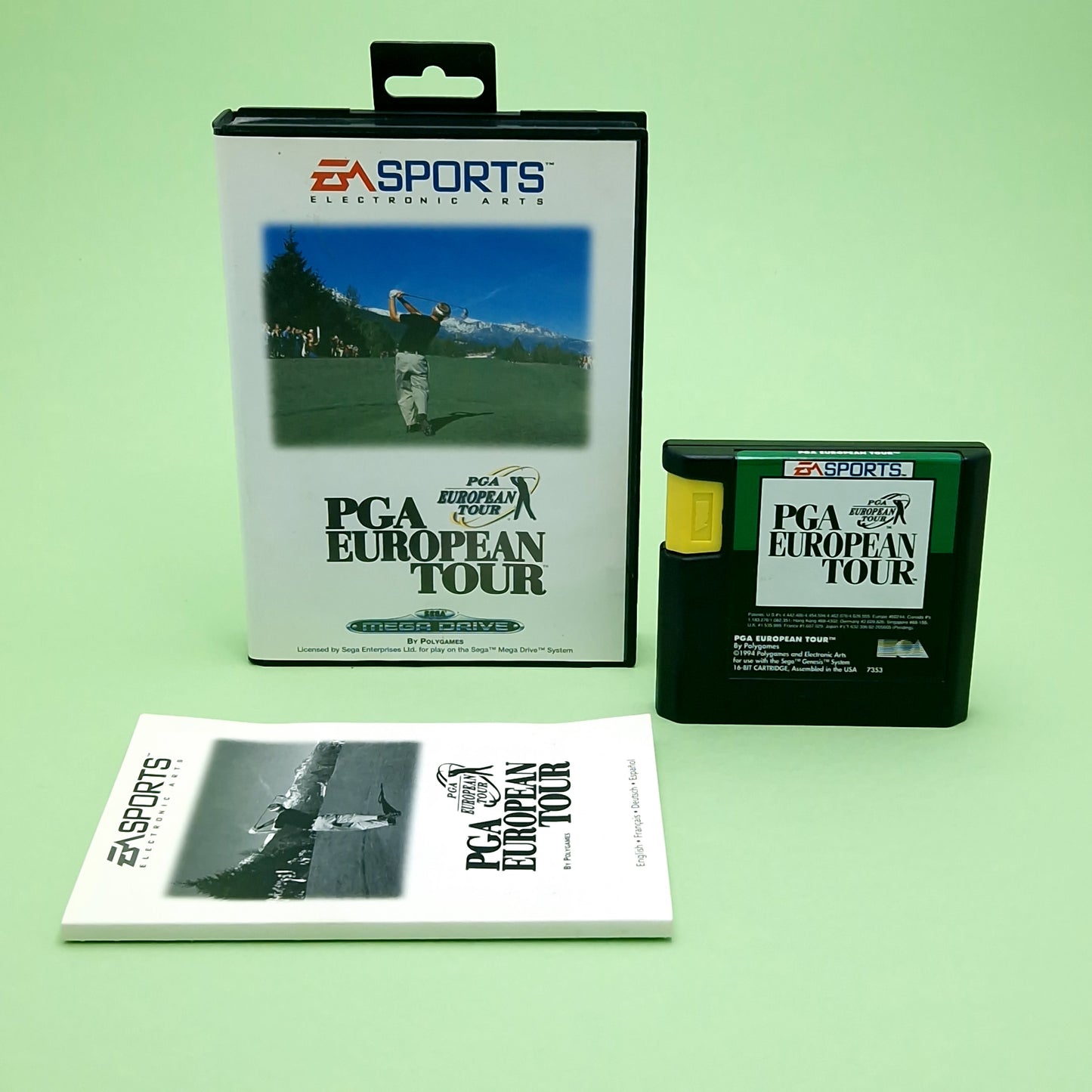 SEGA MEGADRIVE ☆ PGA EUROPEAN TOUR ☆ Vintage Retro Game CIB Boxed