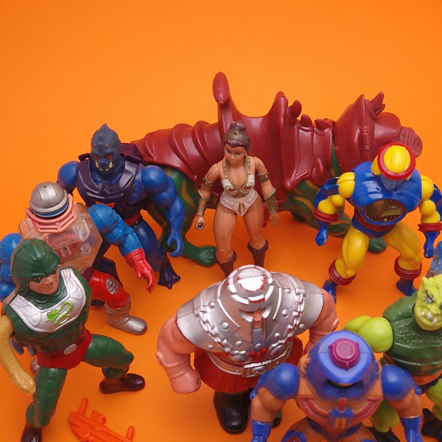 MASTERS OF THE UNIVERSE ☆ 11x Bundle TEELA MANEFACES RAM-MAN ROBOTO WEBSTER Vintage Figure ☆ MOTU Loose 80s Mattel