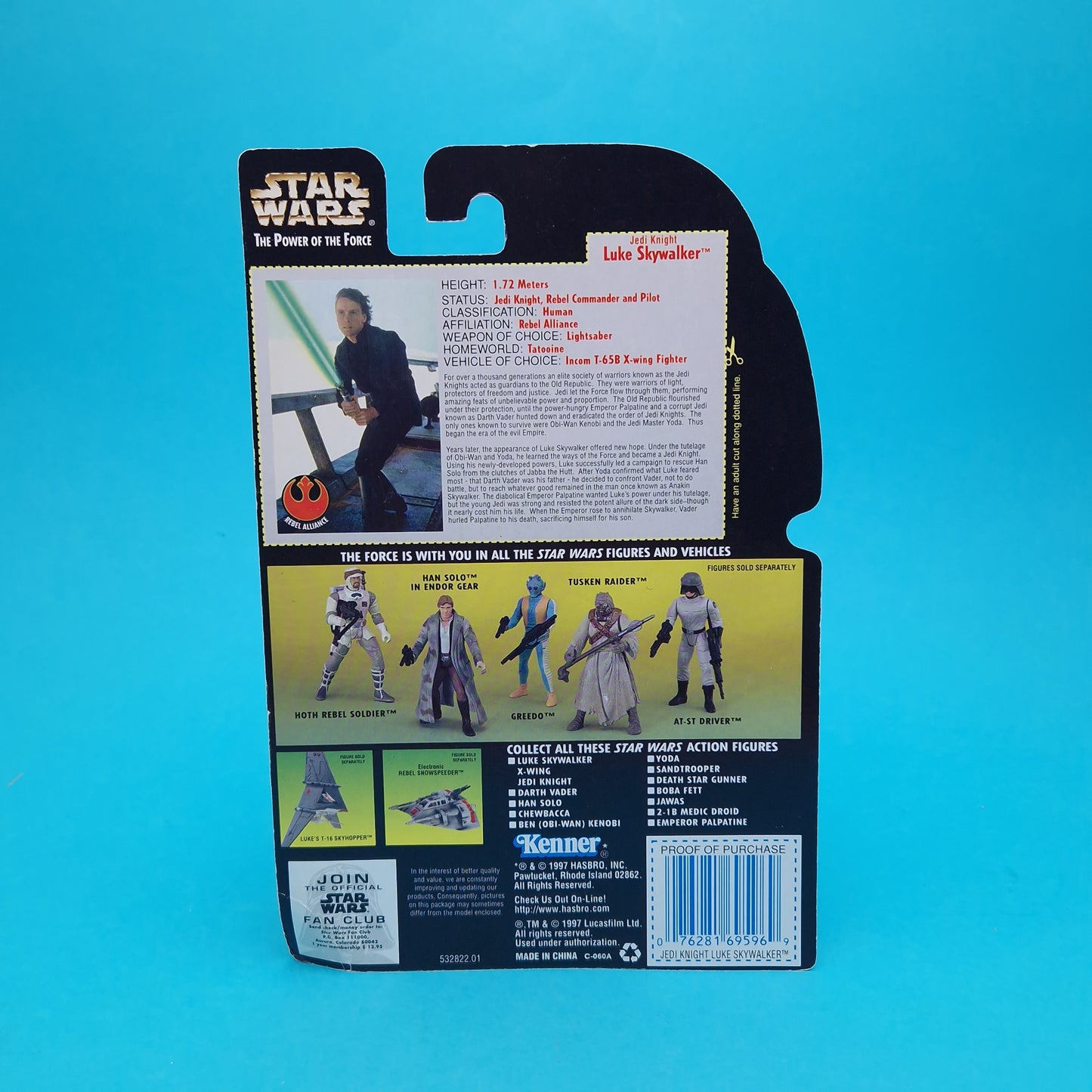 STAR WARS POTF ☆ LUKE SKYWALKER JEDI KNIGHT Figure ☆ MOC Sealed Carded Kenner Power of the Force