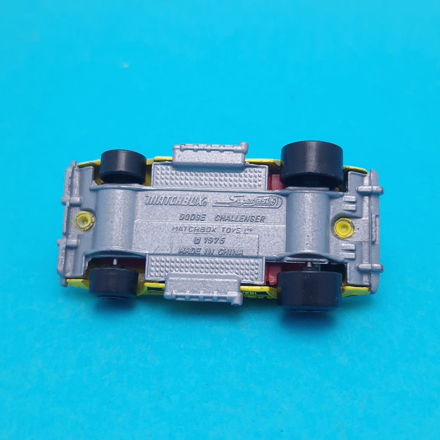 MATCHBOX ☆ SUPERFAST DODGE CHALLENGER TOYMAN Yellow Red Car Vehicle ☆ Diecast Car Vintage