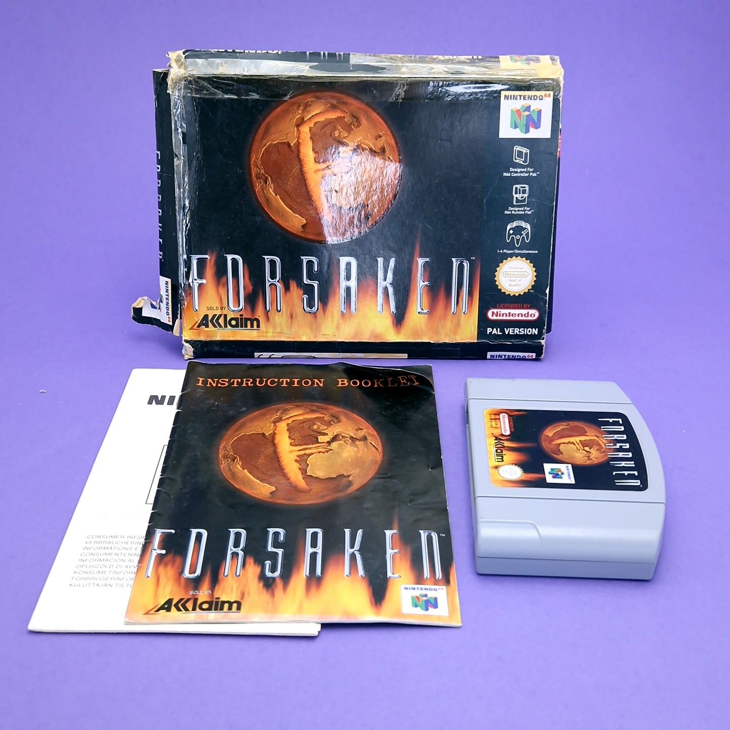 NINTENDO 64 ☆ FORSAKEN ☆ Vintage Retro Game Boxed & Complete PAL N64