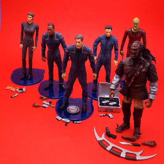 STAR TREK ☆ ENTERPRISE BROKEN BOW Wave 1 FIGURE SET Archer Reed Klingon ☆ Diamond Select Art Asylum